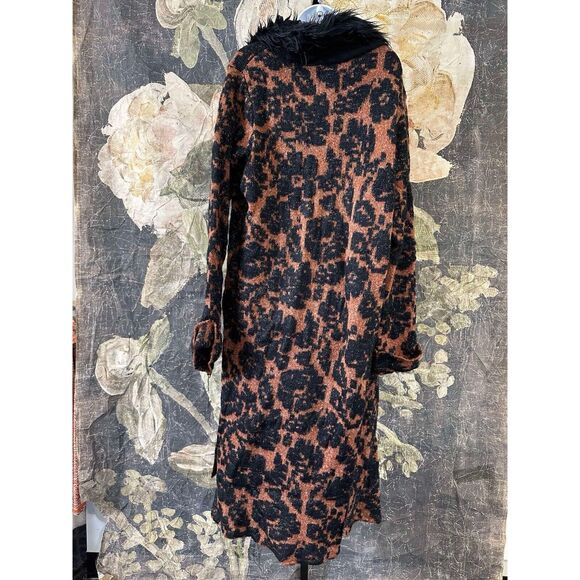 NWT Anthropologie Jacquard Cardigan Sweater in Navy/Marin size X-large - Picture 9 of 11